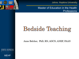 What is bedside teaching? - Johns Hopkins University