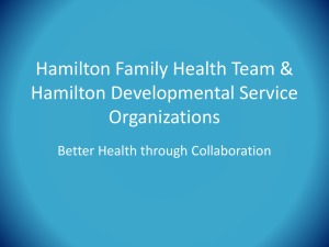 Hamilton Family Health Team Hamilton Developmental Service