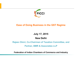 gst regime - Federation of Indian Chambers of Commerce and Industry