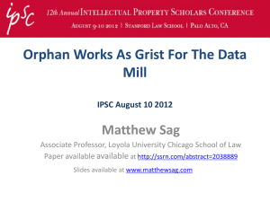Orphan Works as Data (August 10 2012)
