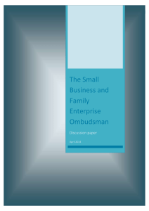 The Small Business and Family Enterprise Ombudsman