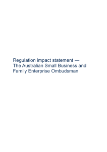 The Australian Small Business and Family Enterprise Ombudsman