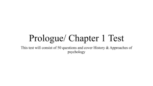 Prologue Ch 1 Test Review