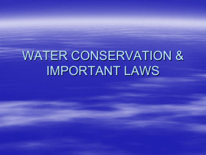 WATER CONSERVATION