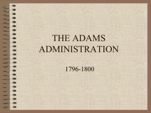 JOHN ADAMS ADMINISTRATION