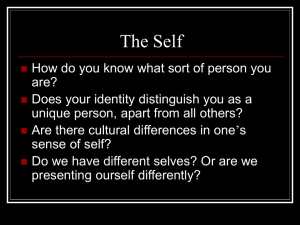 Lecture 6: The Self