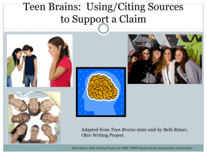 Teen Brains - Kentucky Writing Project