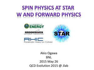 Spin Physics at STAR W and Forward