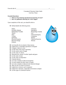 water study guide