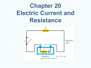Electric Current & Resistance
