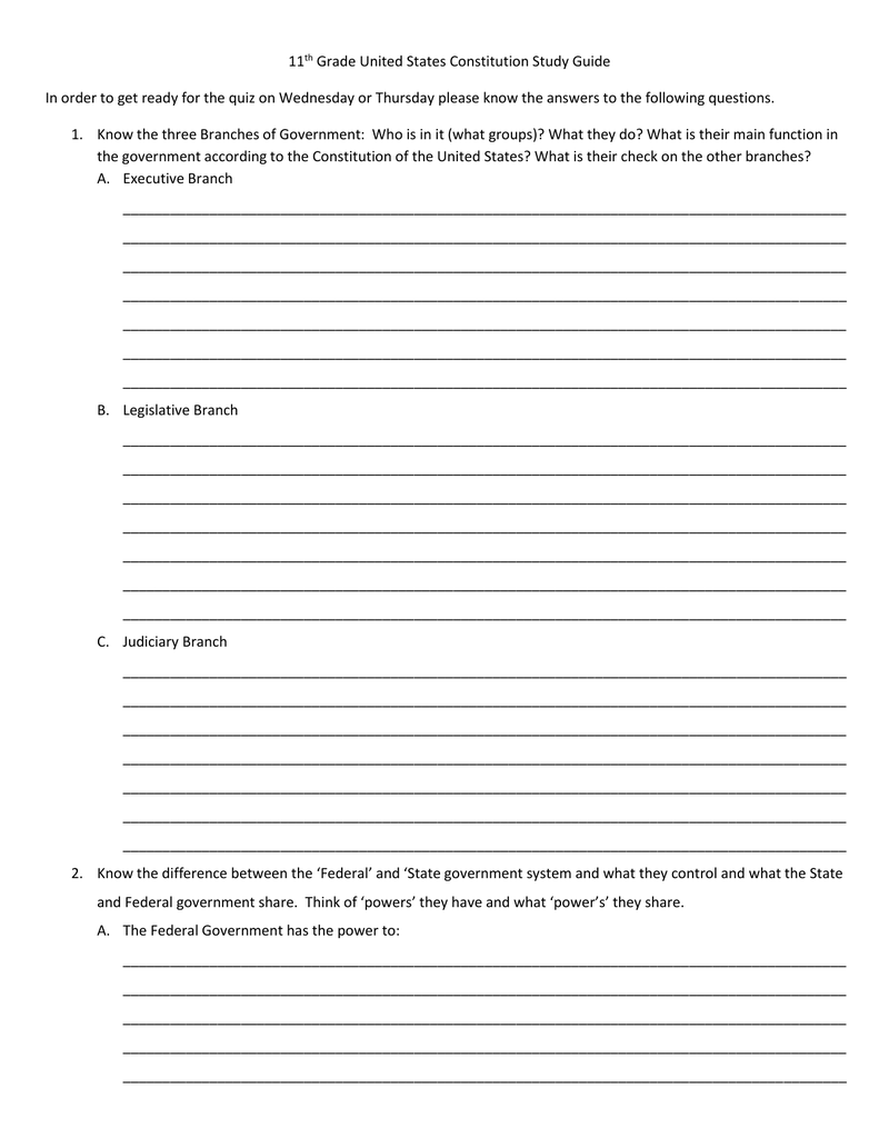 11th Grade United States Constitution Study Guide In Order To Get 11th Grade United States Constitution Study Guide In Order To Get