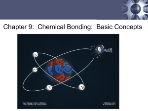Chapter 9: Chemical Bonding: Basic Concepts