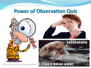 Power of Observation Quiz
