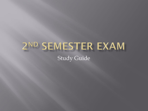 2nd Semester Exam
