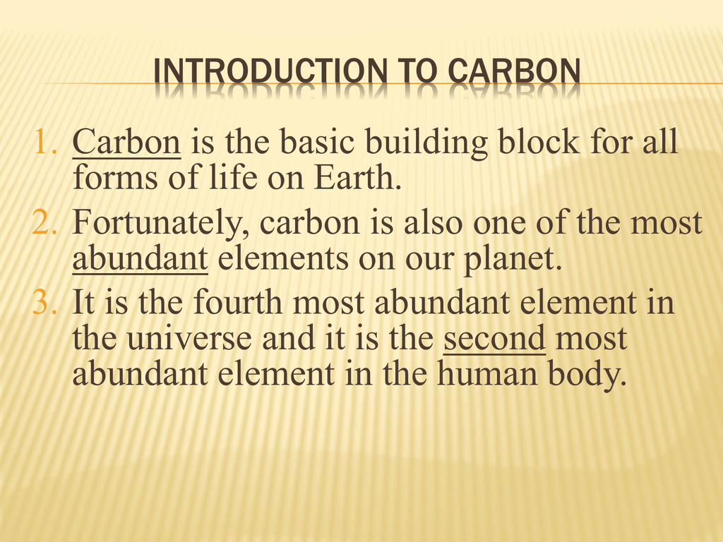 Is Carbon Important For Life