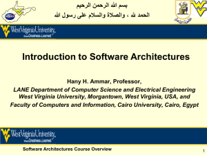 slides 1 intro to swarch - Lane Department of Computer Science
