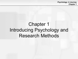 Chapter 1: Psychology: The Search for Understanding