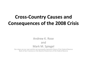 Cross-Country Causes and Consequences of the 2008 Crisis: Early