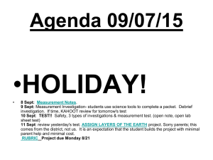 Agendas Week of 9-7 to 9-11