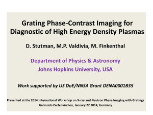 Grating X-ray Phase Contrast Imaging for Density Diagnostic of High