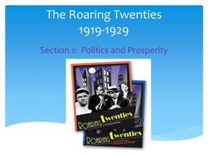 The Roaring Twenties 1919-1929