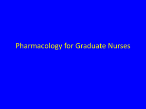 Pharmacology for Graduate Nurses