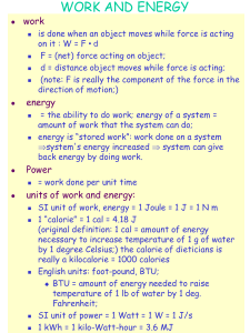 work and energy - FSU High Energy Physics
