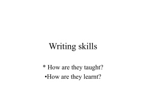 Writing skills
