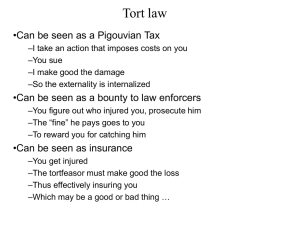 Tort law - David Friedman