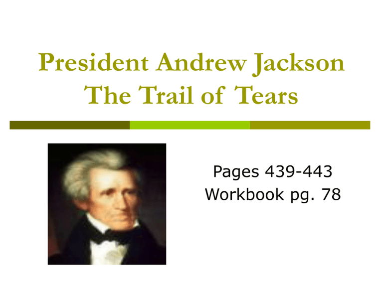 andrew jackson trail of tears essay