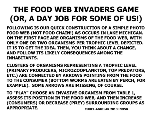 the food web invaders game (or, a day job for some of us!)