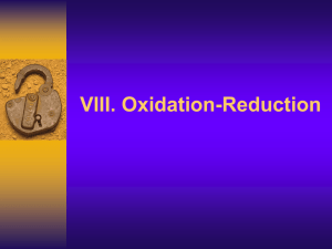 Redox and Electrochemistry