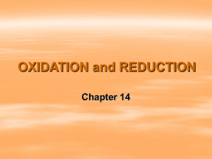 Oxidation and Reduction