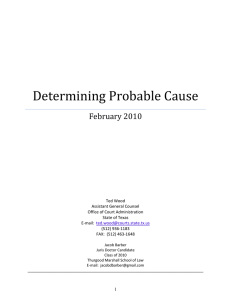 Determining Probable Cause - Texas Justice Court Judges