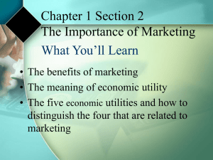 Chapter 1.2 Economic Utilities