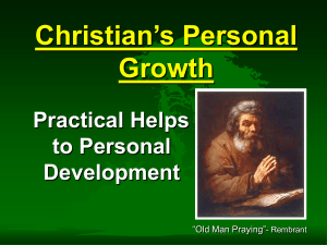 Christian's Personal Growth