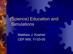 Simulations - Dr Matthew J Koehler