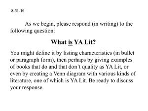 What is YA Lit?