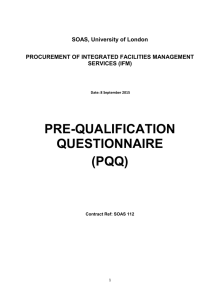 7. Additional PQQ modules - SOAS University of London