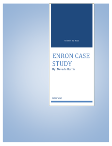 ENRON CASE STUDY - Nevada E. Harris Jr.