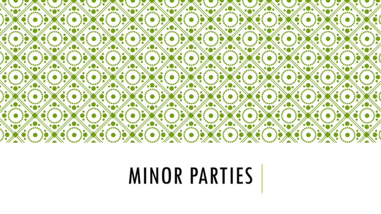 What Is Another Name For Minor Parties In The United States