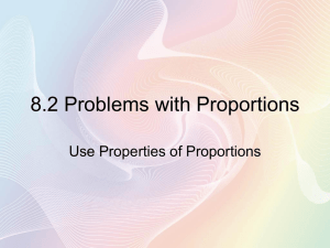 8.2 Problems with Proportions