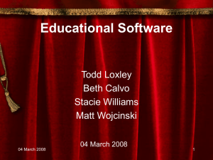 PowerPoint Presentation - Educational Software