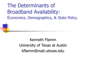 The Determinants of Broadband Competition: Economics