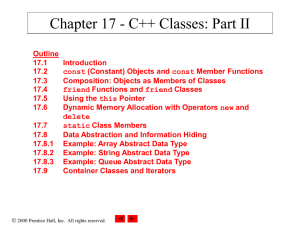 Chapter 17 - C++ Operator Overloading