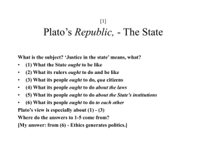 Plato's Republic.3 - The State