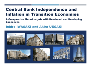 Central Bank Independence and Inflation in - meta