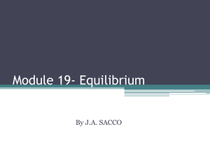 Module 19- Equilibrium