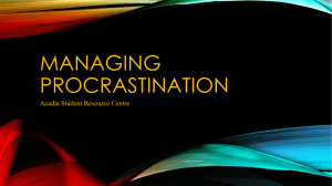 Procrastination - Student Resource Centre