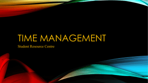 Time management - Student Resource Centre